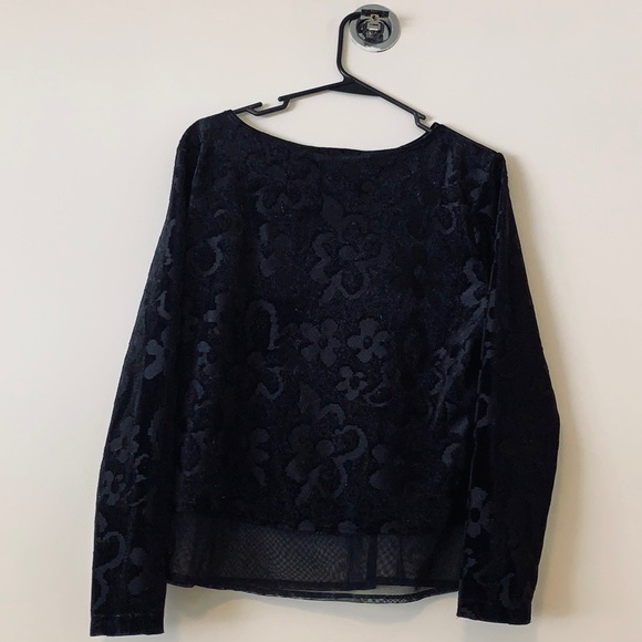 Vintage Velvet & Mesh Maygene Blouse - Picture 2 of 4